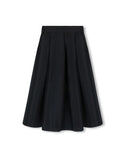Mallory And Merlot Girls Taffeta Pleated Midi Skirt Black