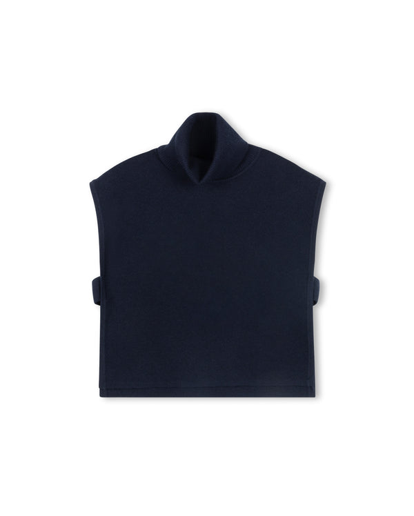 Vibe Girls Turtleneck Knit Vest Navy