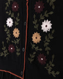 Tustello Girls Patch Knit Cardigan And Slip Dress Black