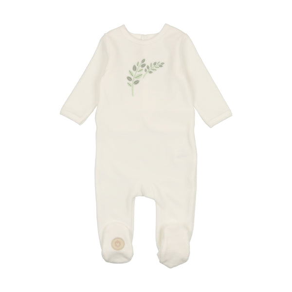 Mon Tresor Baby Beleaf Footie Ivory