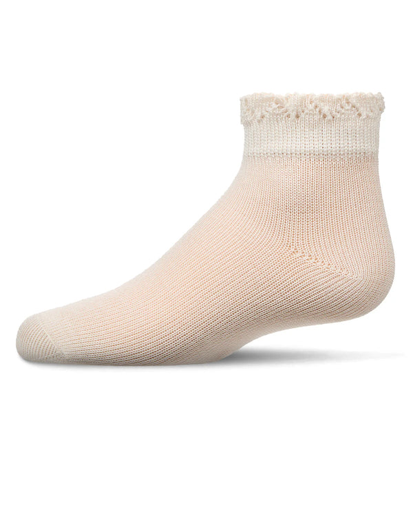 MeMoi Girls Crochet Ruffle Welt Anklet