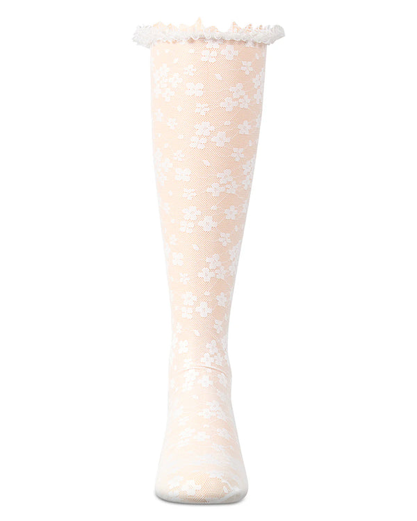 MeMoi Girls Floral Lace Knee High