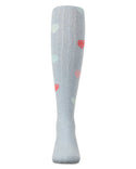 MeMoi Girls Multi Heart Graffiti Cotton Tights