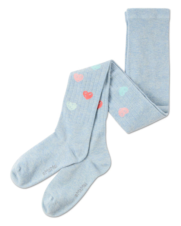 MeMoi Girls Multi Heart Graffiti Cotton Tights