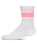 MeMoi Neon Stripe Crew Socks