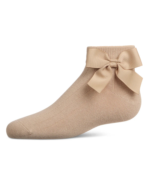 MeMoi Girls Ribbed Bow Anklet