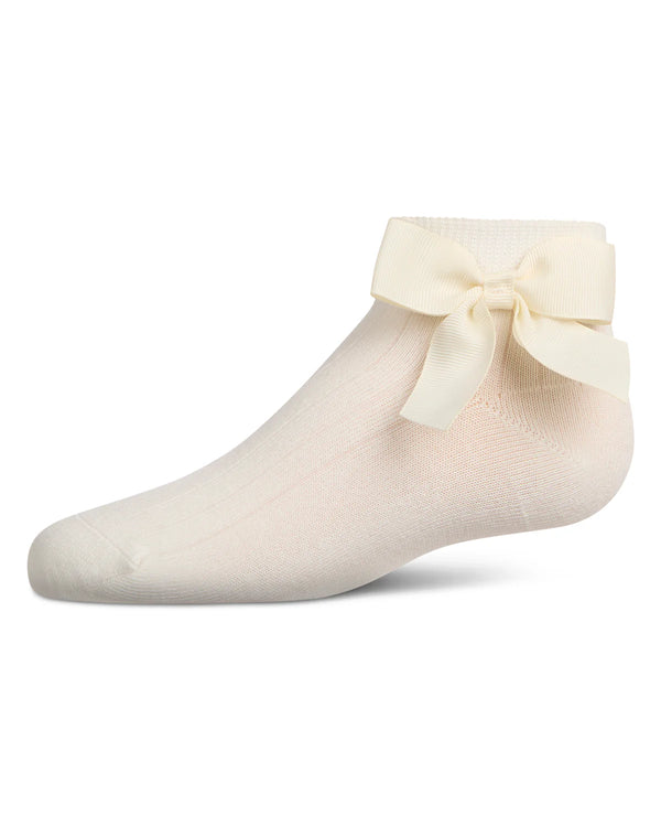 MeMoi Girls Ribbed Bow Anklet