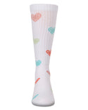 MeMoi Girls Multi Graffiti Heart Knee High
