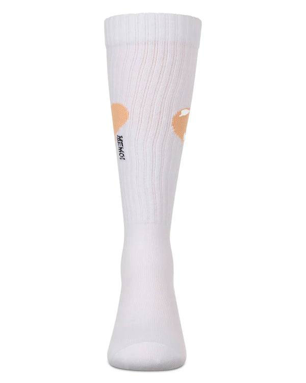 MeMoi Girls Single Heart Logo Knee High