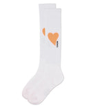 MeMoi Girls Single Heart Logo Knee High