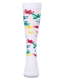MeMoi Girls Splatter Paint Knee High White