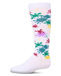 MeMoi Girls Splatter Paint Knee High White