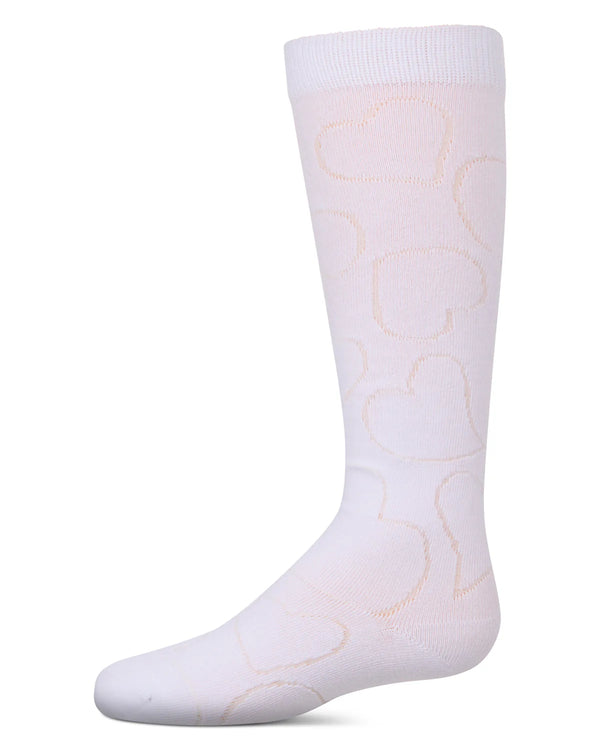 MeMoi Girls Multi Heart Knee High