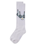 MeMoi Girls Tennis Smiley Face Knee High White