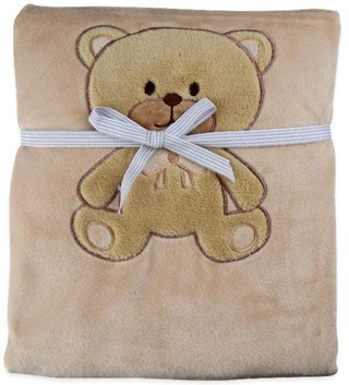 First Essentials Teddy Super Soft Plush Baby Blanket