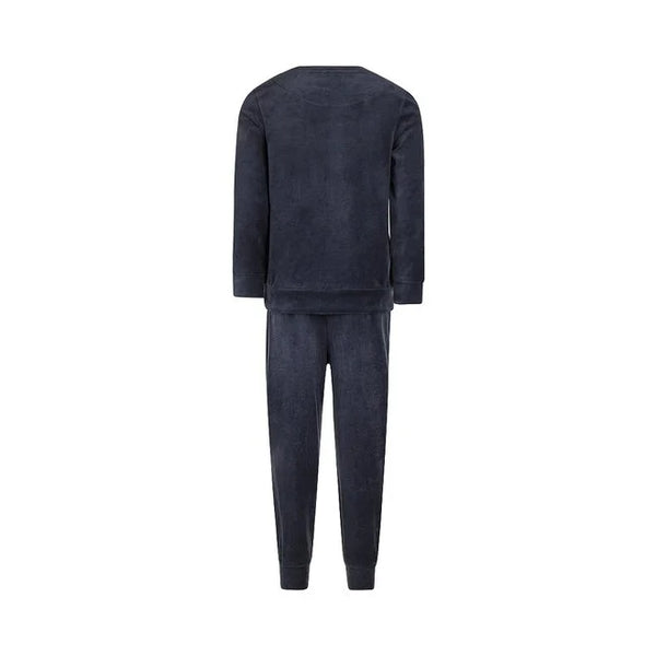 Charie Choe Boys Velour PJ Navy