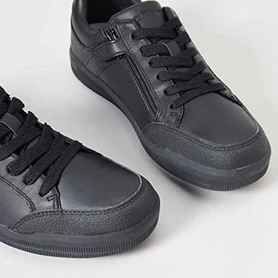 Geox Arzach Boys Black Clean Lace-Up Shoe