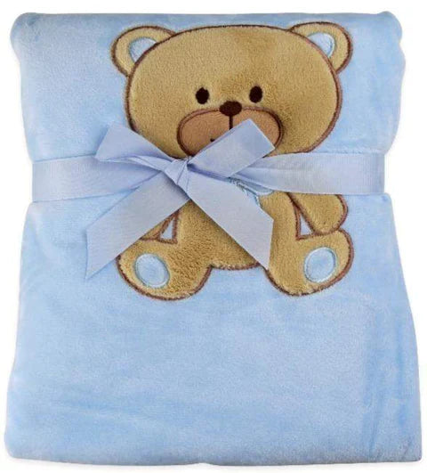 First Essentials Teddy Super Soft Plush Baby Blanket