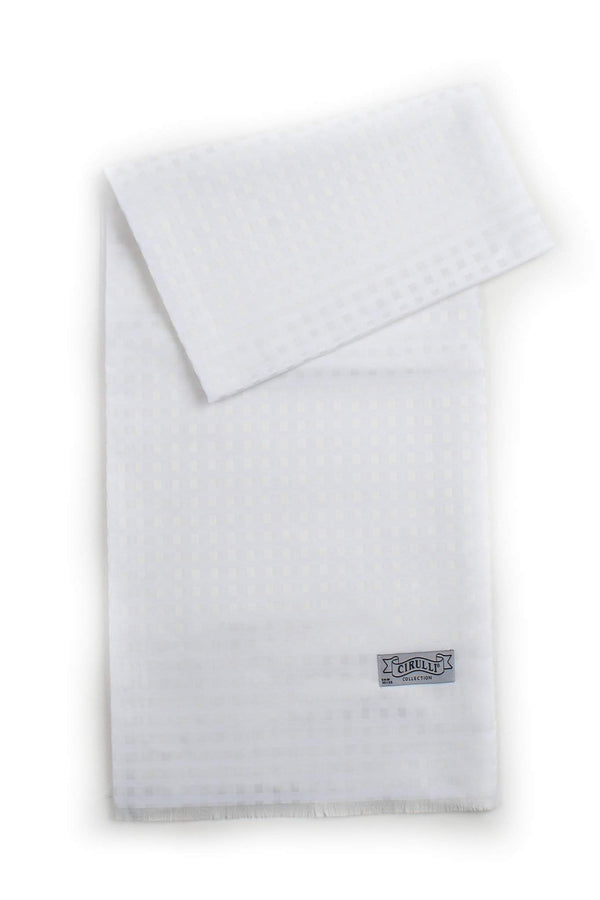 Cirulli White Reversible Men Scarf - 13th Avenue