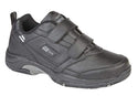 Dek Ohio Men's Leather Touch Fasten Black Trainer - 13th Avenue