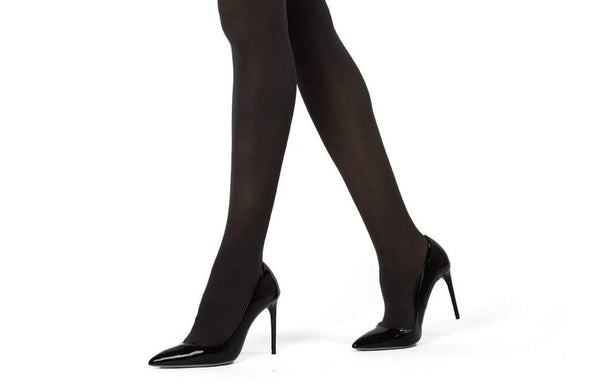 Melas Women Jet Black Microfiber Opaque Tights 60 Denier Appearance - 13th Avenue