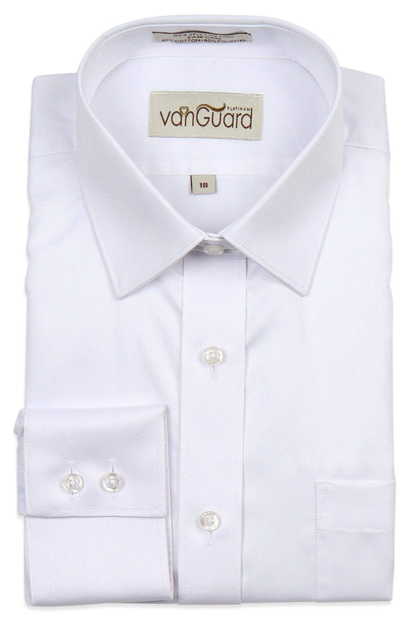 Van Guard Twill Mens White Shirt Chassidisch (Right Over Left) - Boys - 13th Avenue