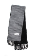 Cirulli Men's Extra Comfortable Black Scarf With Design - Thick - 13th Avenue