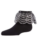 MeMoi Scalloped Metallic Anklet Girls Socks Style: MKF-6023 - 13th Avenue