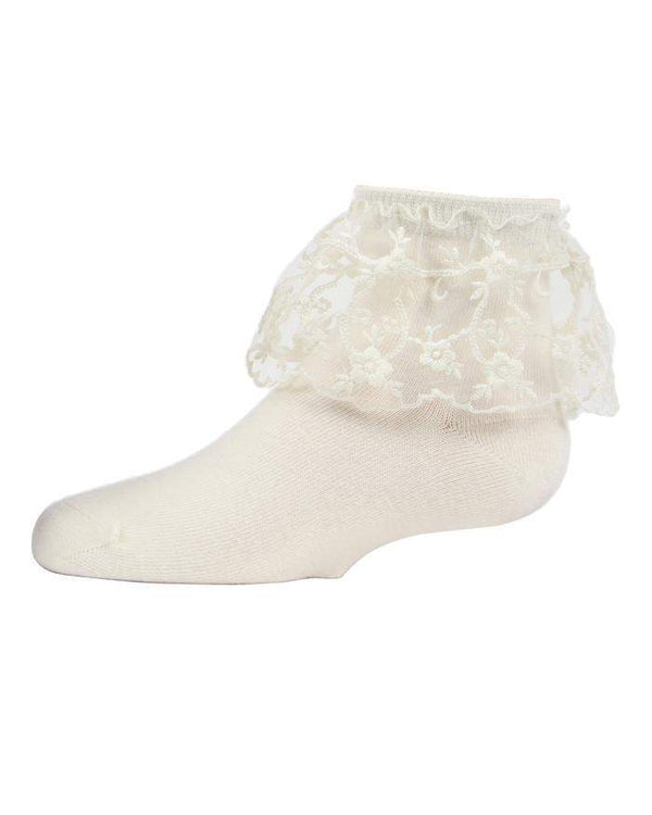 MeMoi Petite Floral Lace Anklet Sock Style: MKF-6028 - 13th Avenue