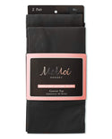 mo-646 MeMoi Perfectly Opaque Control Top Microfiber 2-Pair Pack Tights 60 Den Black - 13th Avenue