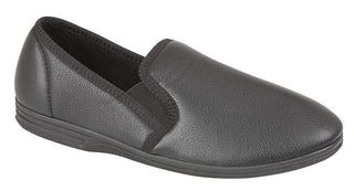 Zedzzz Ivor Men's Grained Leather Look Slippers - 13th Avenue