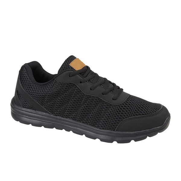 Rdek HYDE PARK Men's All Black Textile Mesh Trainer - 13th Avenue