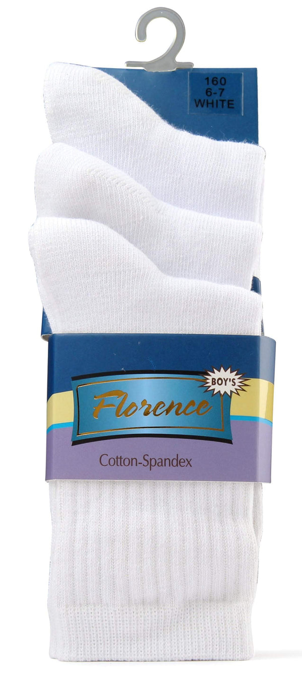 Florence Boys Cotton-Spandex 3 Pair Pack Socks Style: 160 - 13th Avenue
