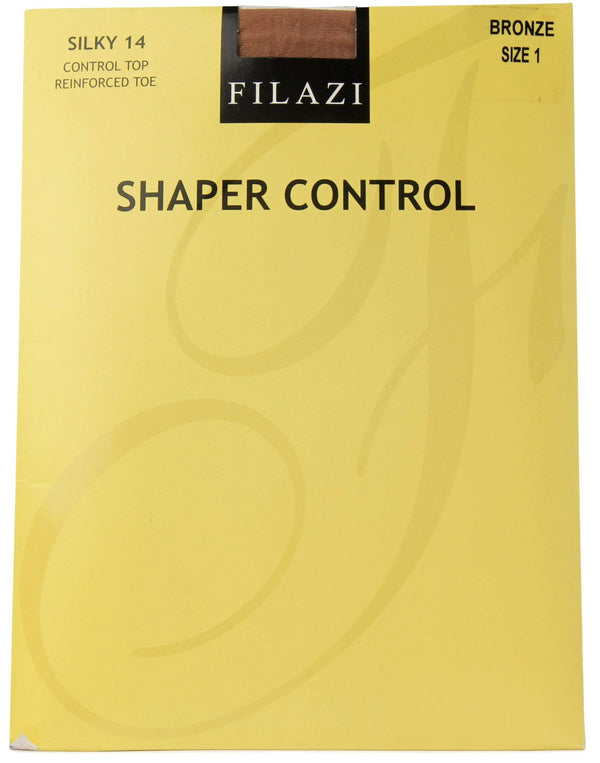 Filazi Silky 14 Control Top Reinforced Toe "SHAPER CONTROL" Women Tights. - 13th Avenue