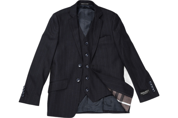 Armando Martillo Black Designed Boys 3pc Suit - 13th Avenue