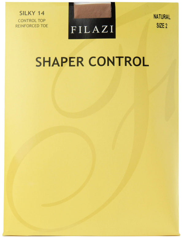 Filazi Silky 14 Control Top Reinforced Toe "SHAPER CONTROL" Women Tights. - 13th Avenue