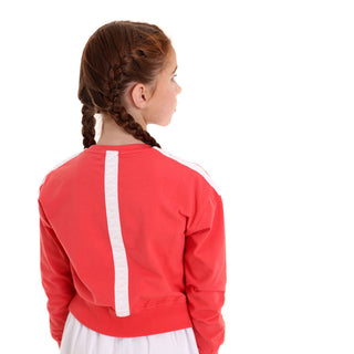 Kix Girls Printed Ribbon Detail Top Cayenne
