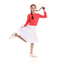 Kix Girls Printed Ribbon Detail Top Cayenne