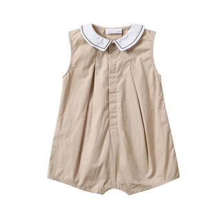 Dinky Baby Boys Dollis Sleeveless Romper Beige