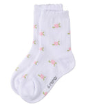 MeMoi Girls Mini Floral Crew White