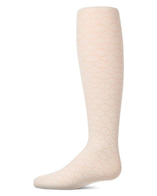 Buy winter-white Memoi Girls Honeycomb Light Drop Stitch Tights