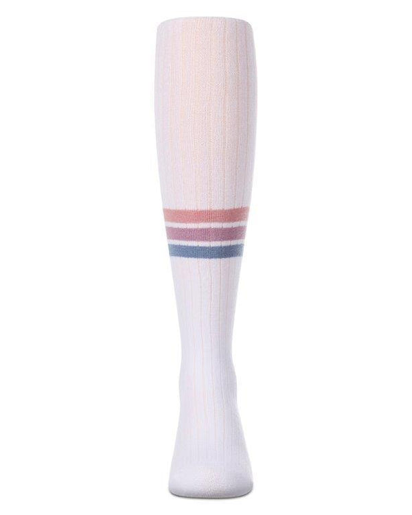 MeMoi Girls Triple Stripe Cotton Tights