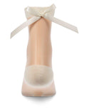 MeMoi Girls Sheer Satin Bow Crew