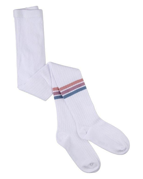 MeMoi Girls Triple Stripe Cotton Tights