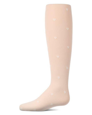 Buy winter-white Memoi Girls Micronet Heart Tights