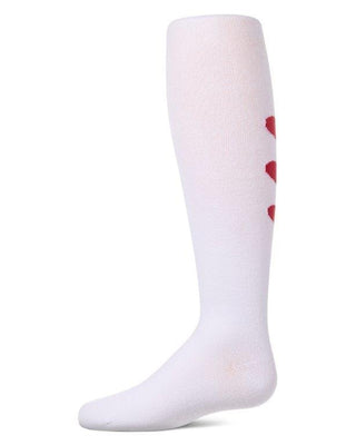 MeMoi Girls Triple Heart Cotton Tights