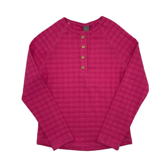 Buy fuchsia Siccinino Girls Solid Grid T-Shirt