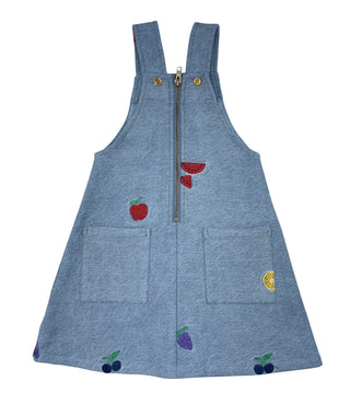 Teeny Kiwi Girls Fruit Party Jumper Chambray