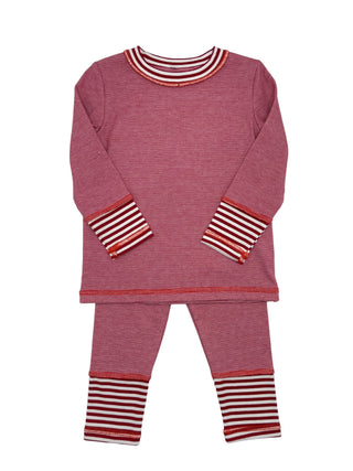 Sister Fruit Girls Micro Stripe PJ Girls Red