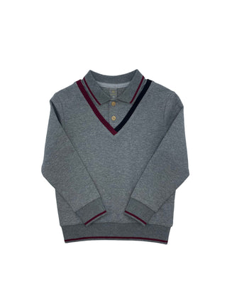 Siccinino Boys V Insert Polo Charcoal